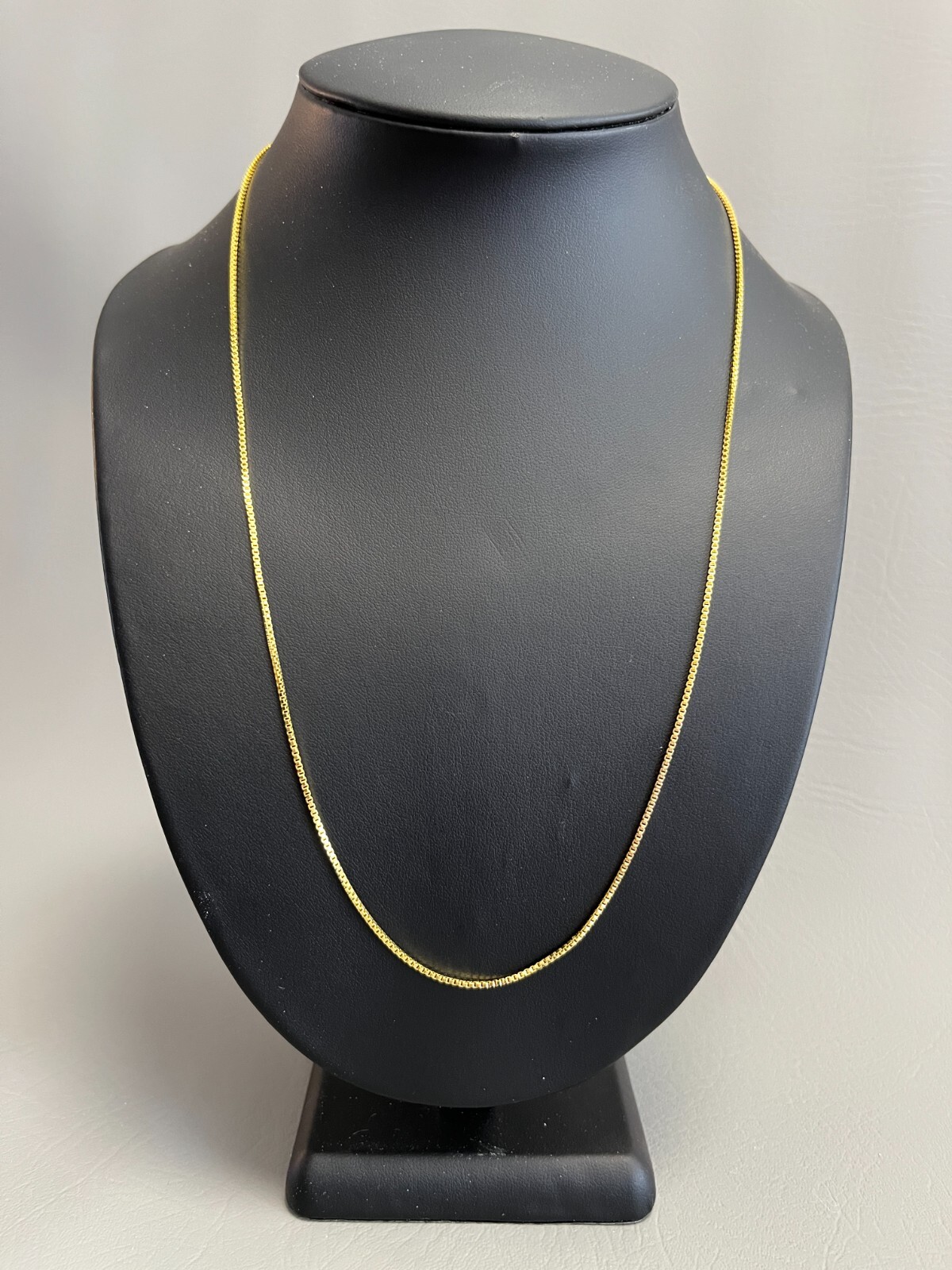 SHARP!! STAMPED 18K GOLD FILLED 1.6mm BOX CHAIN 22″ LONG FITS PENDANT NECKLACE