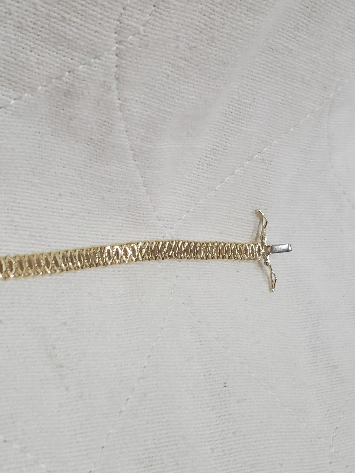 925 FAS Simulated Diamond MARQUISE LINK Tennis Bracelet Gold Plated
