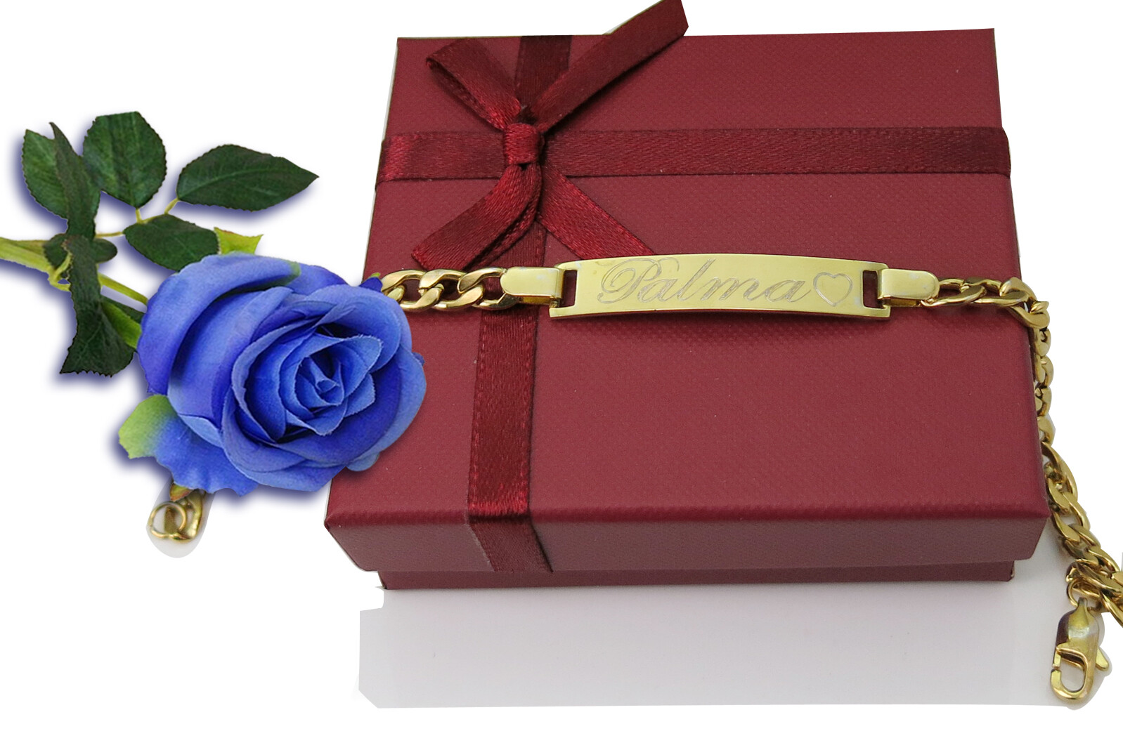 Personalized Gold Bar Bracelet Roman Numeral/Name Bar for Men and Women