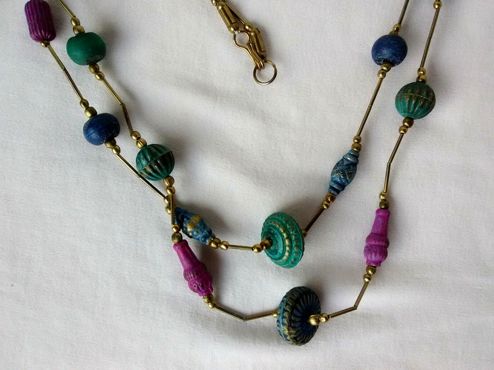 Statement Beaded Layered Long Necklace 33″ Boho Ladies US Seller Gift New