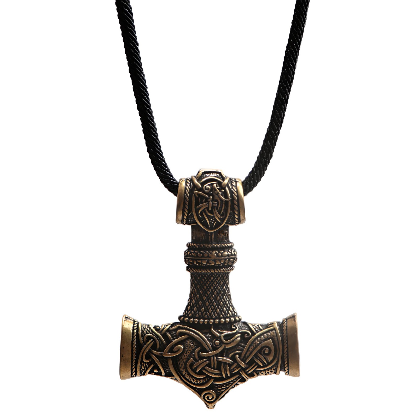 Thor Hammer Necklace – Viking Necklace For Men, Norse Mythology Amulet Jewelr…