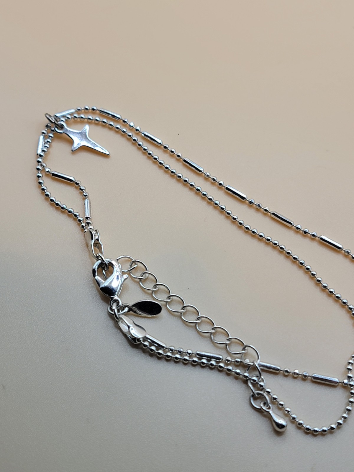 North Star Pendant And Necklace Ball Chain Marked Signed