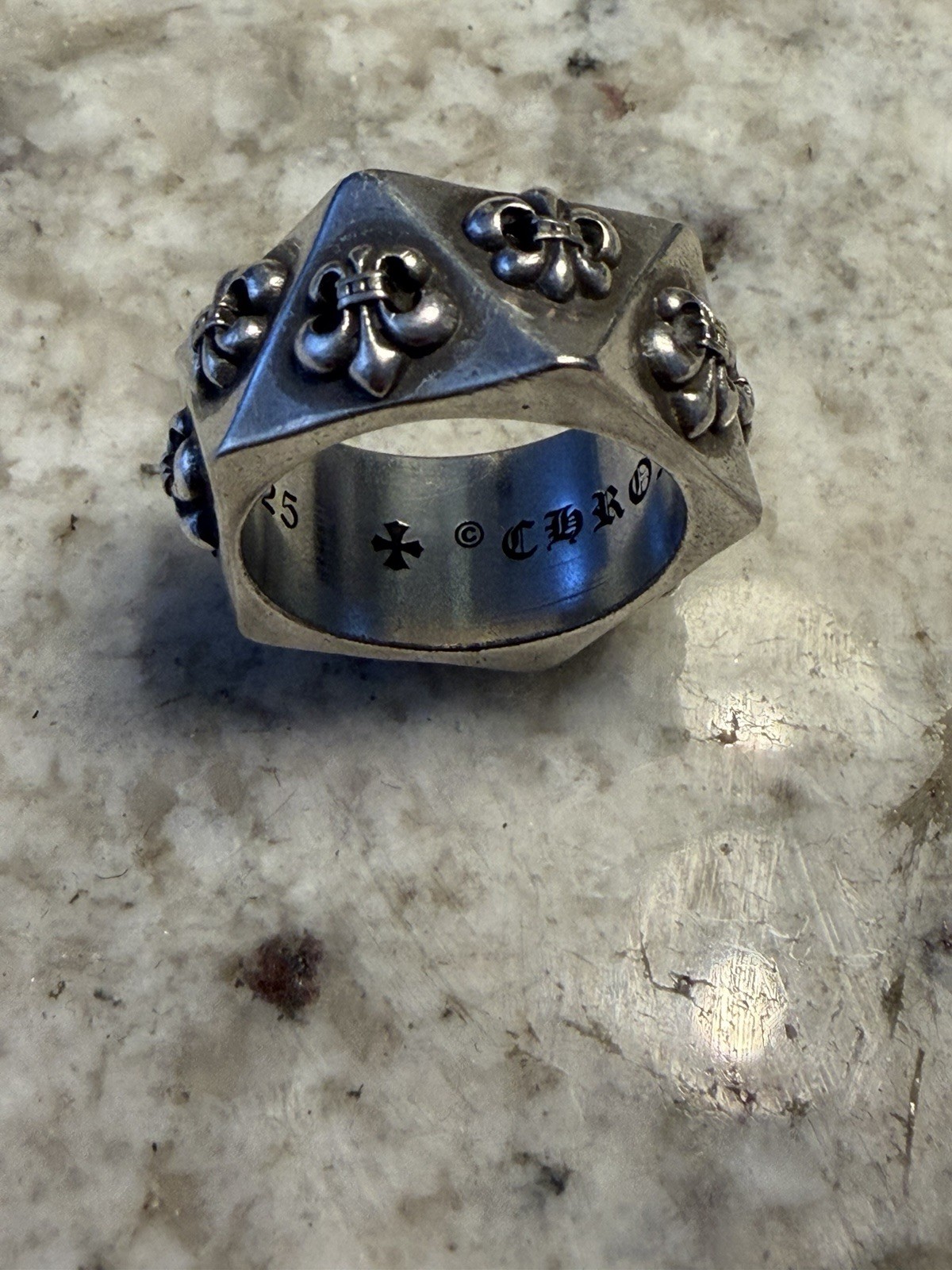 Chrome Hearts Fleur Pentagon Ring