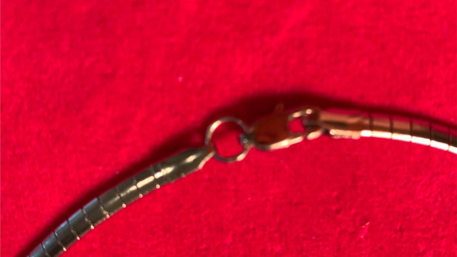 16 INCH 3MM STAINLESS STEEL SILVER DOMED OMEGA WITH LOBSTER CLAW CLASP