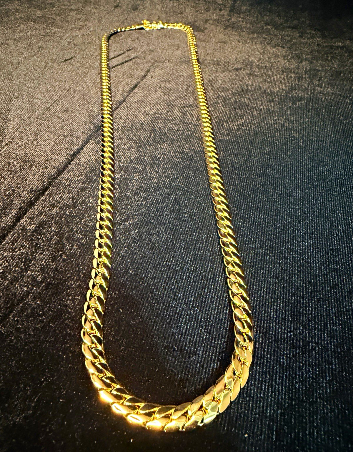Miami Cuban 26in 6MM 14K Gold Stamped Necklace W/Box Lock. BRAND NEW.