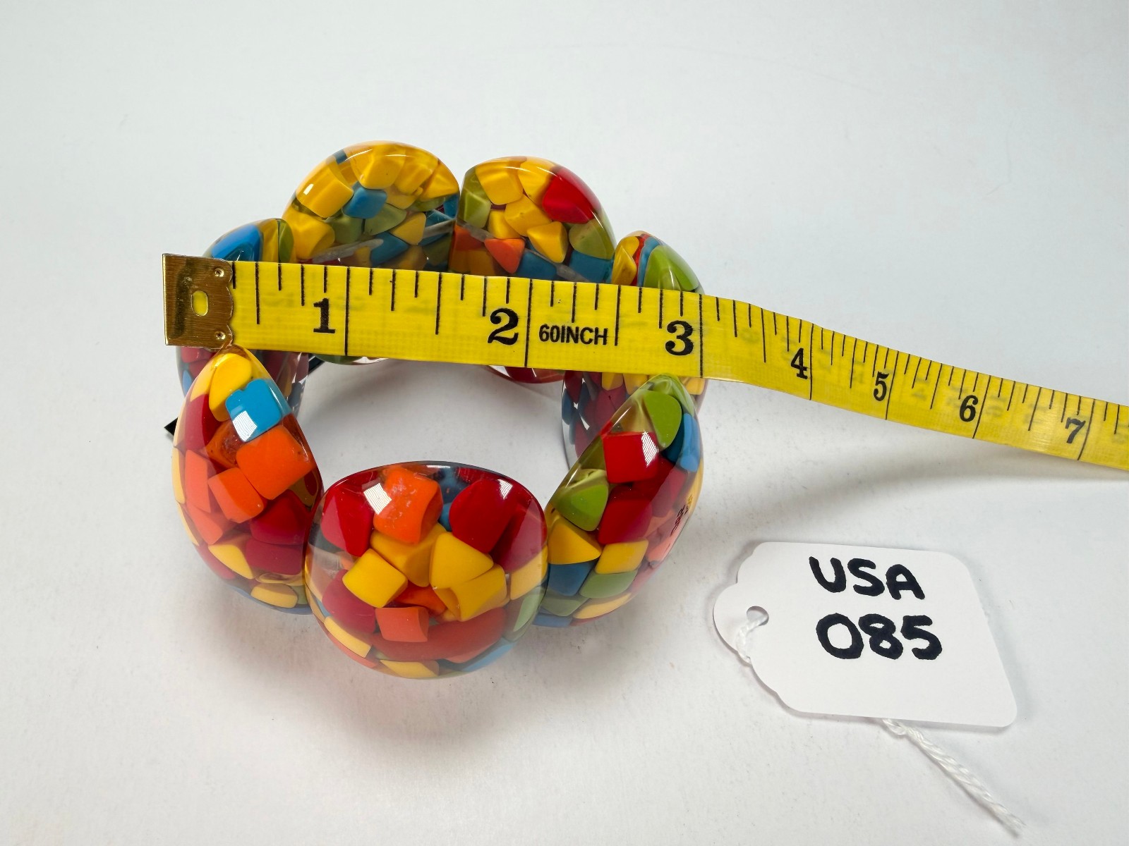 Marion Godart – Confetti “Sept Pièces” Summer Mix Elasticated Resin Bracelet