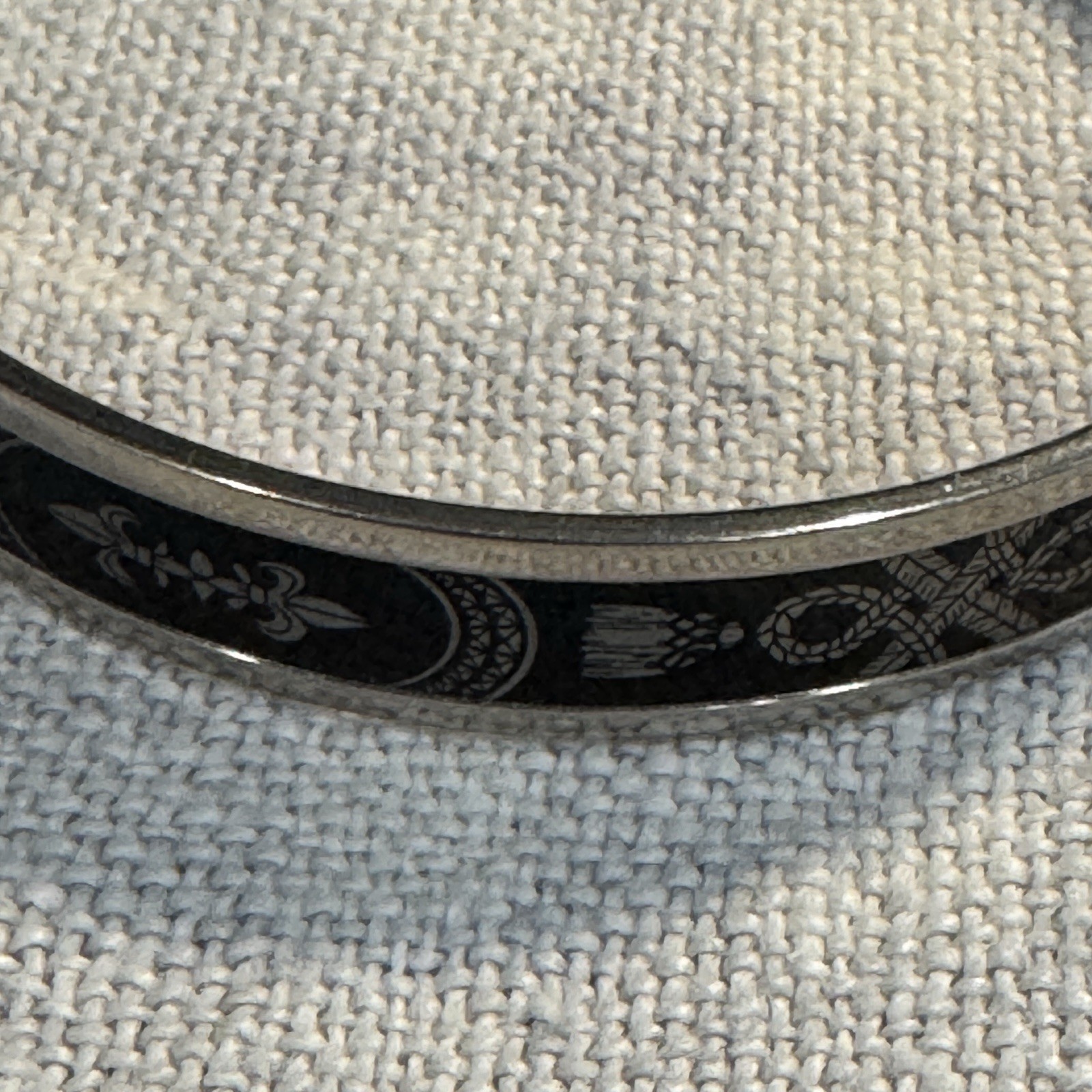 Hermes Printed Enamel Bangle 70 Silver Finish – Black & Silver