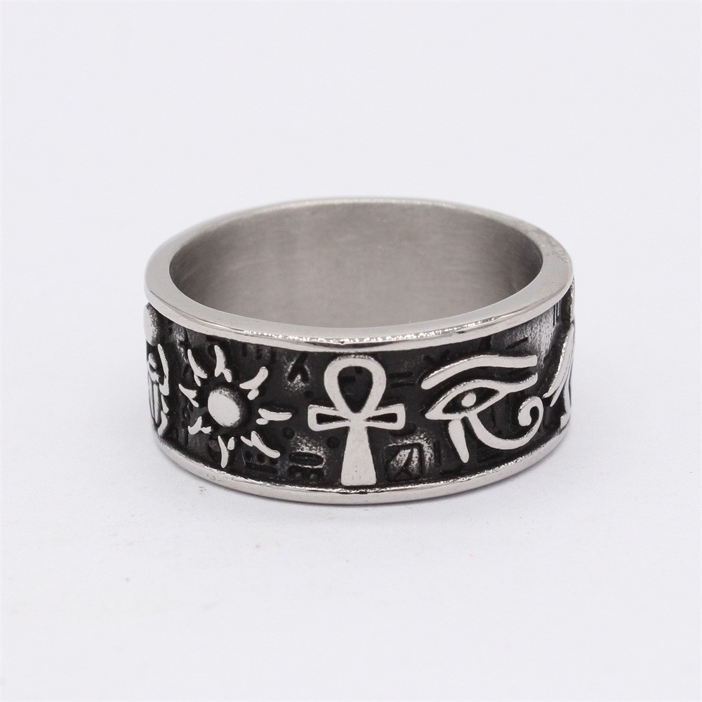Model R1519 European & American Anubis Cross Ring
