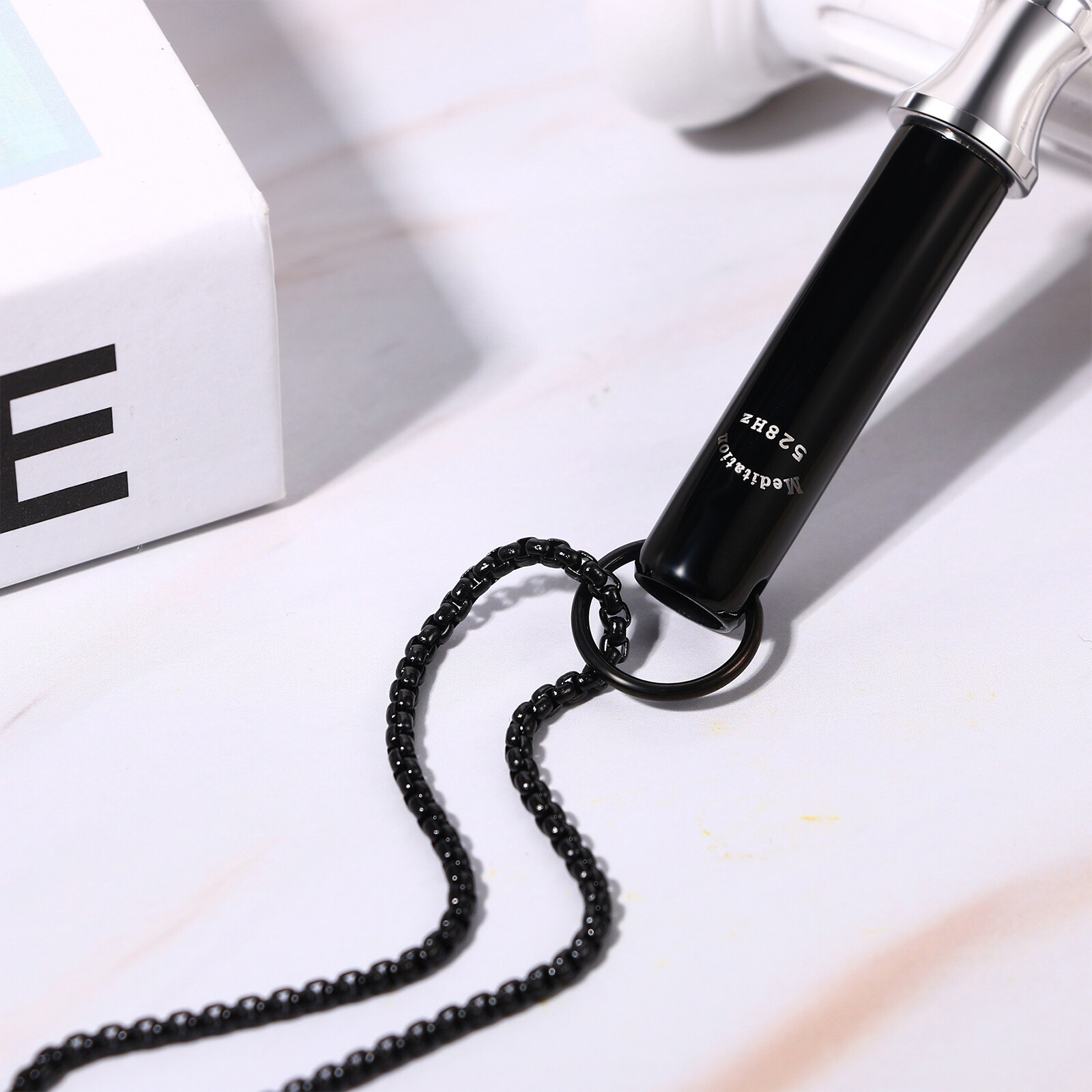 Love Tuner 528 Hz Quit Smoking Whistle Anxiety Relief Mindful Breathing Necklace