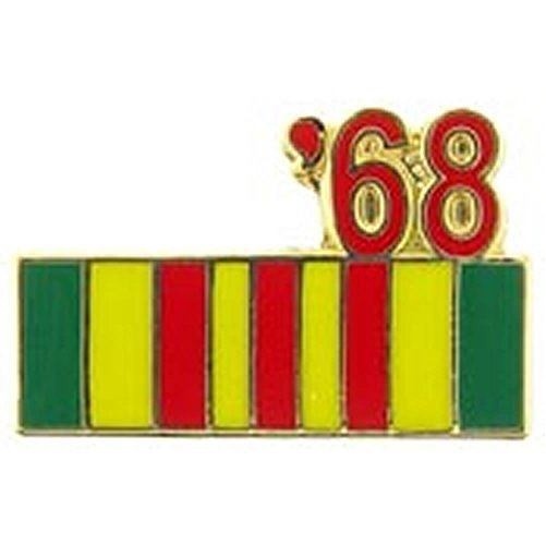 (2 PACK) 1968 VIETNAM SERVICE RIBBON LAPEL OR HAT PIN