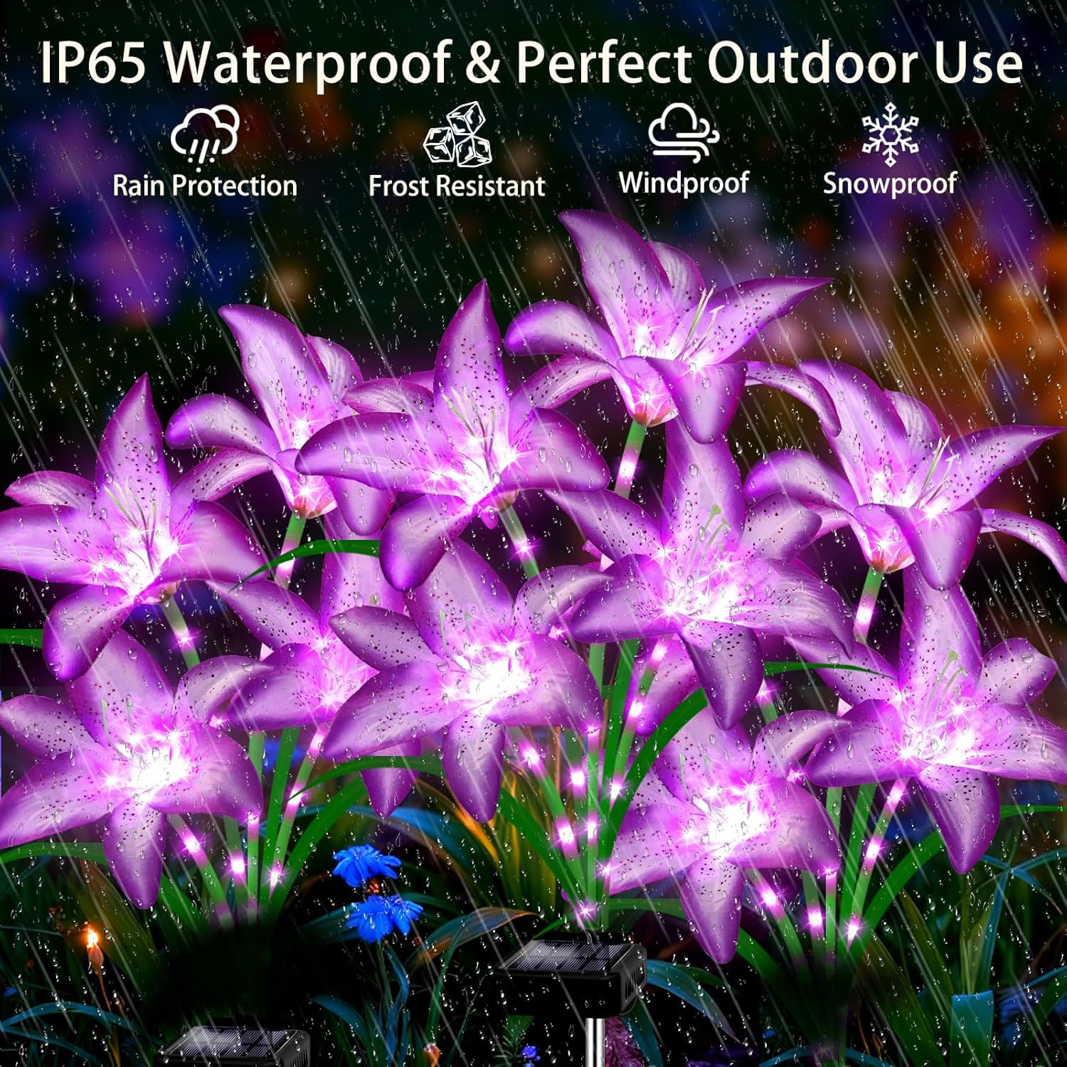 Solar Lights Outdoor, Gift for Women Mom Grandma Wife Daughter Friends, 4 Pack 1