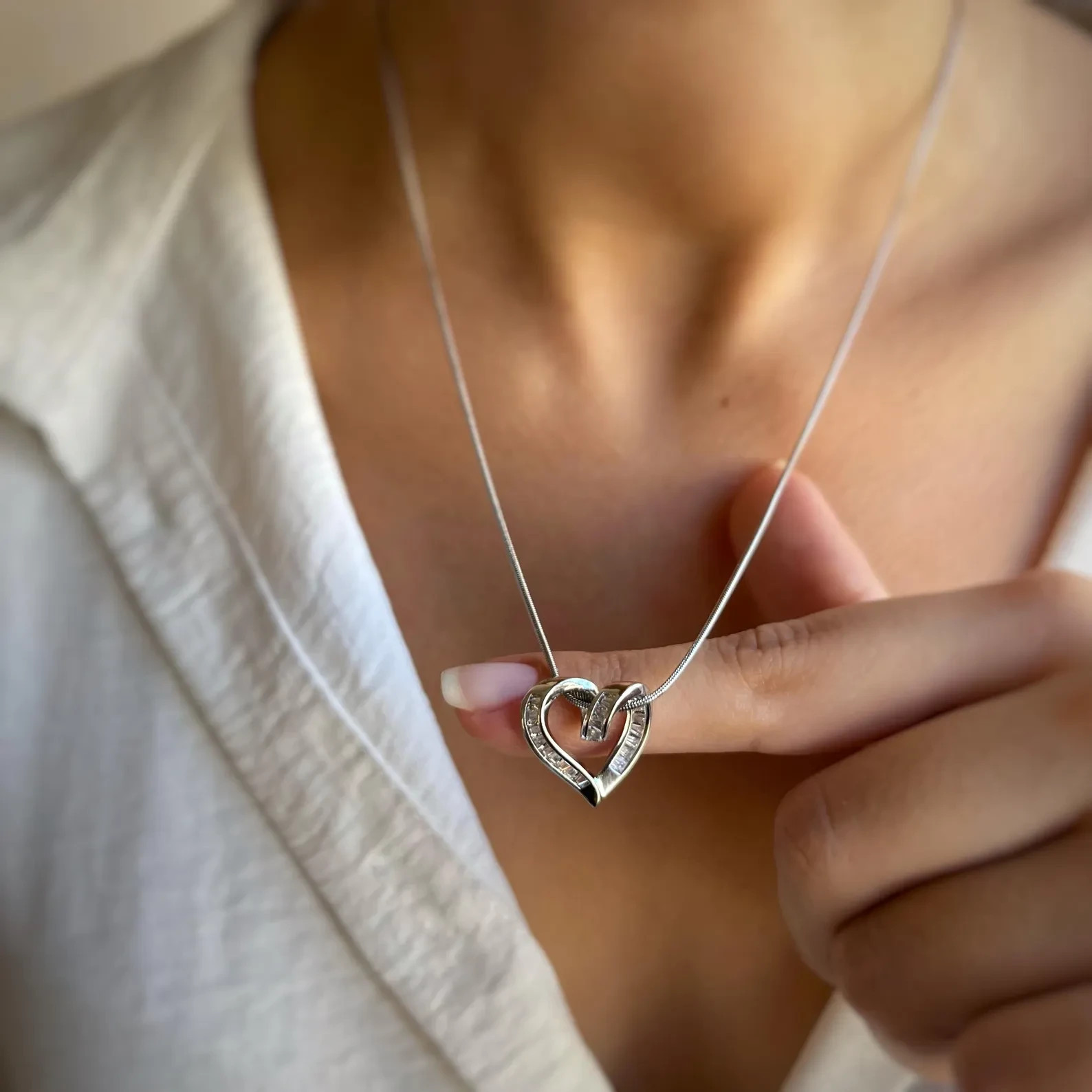 1Ct Round Cut Simulated Diamond Valentine-Gift Heart Pendant14K Yellow Gold Over