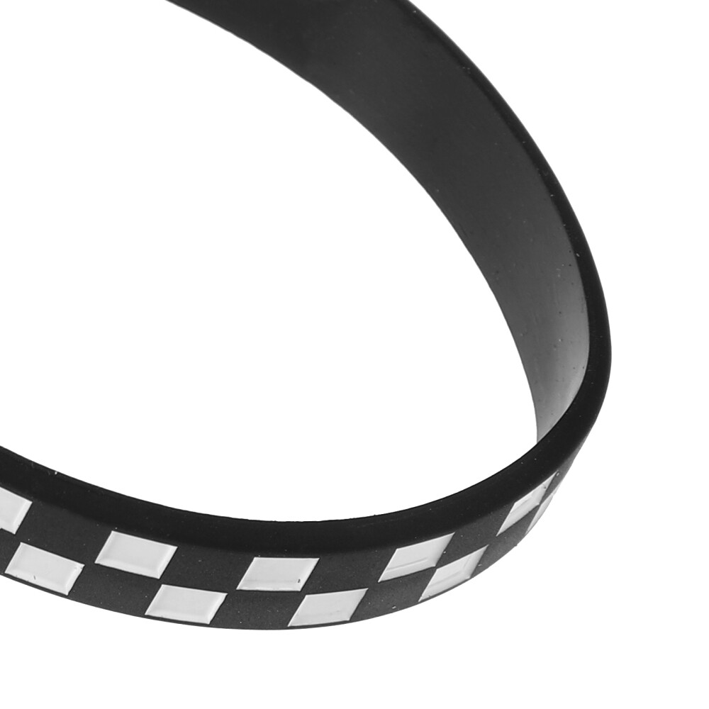 12PCS Silicone Checkered Wristbands Bracelets for Car Party Sports Event