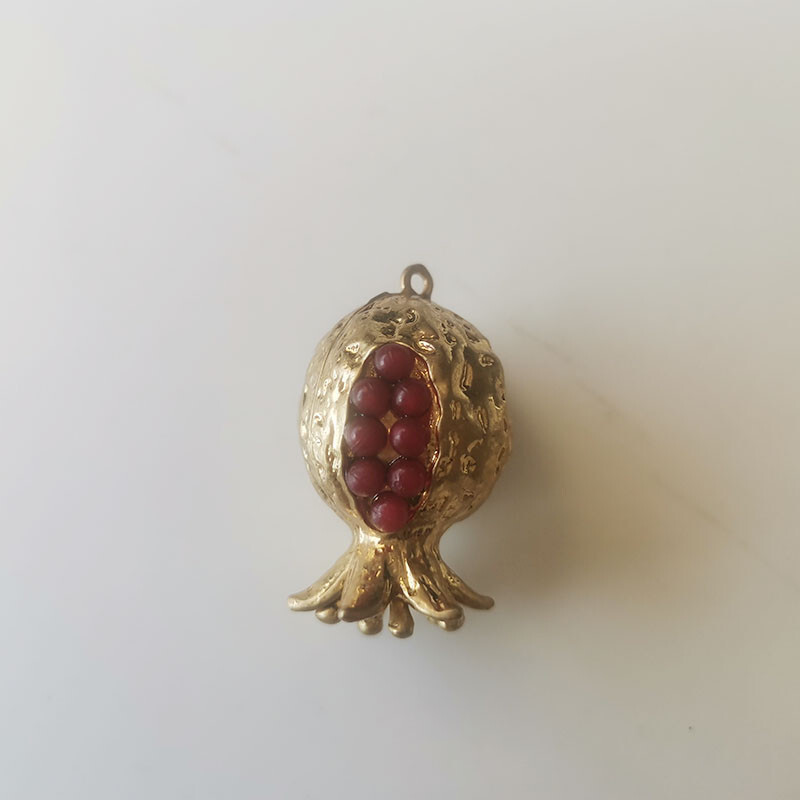1pcs Zara Pomegrante Big Charm for Necklace Vintage Women Party Holiday Jewelry