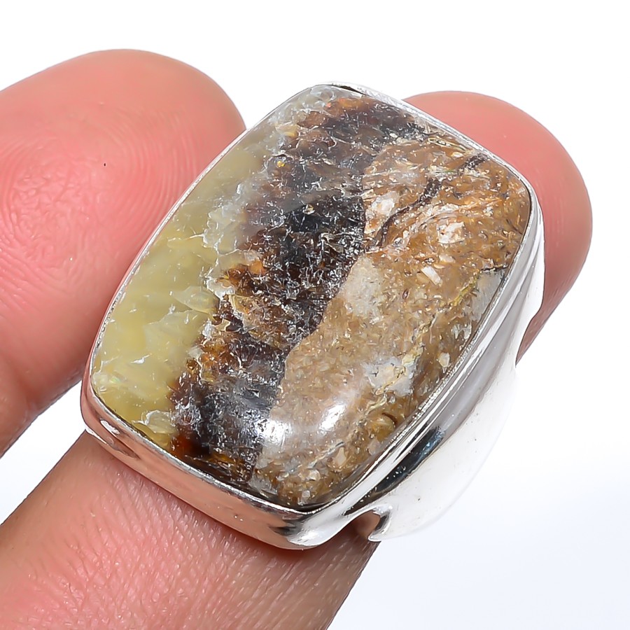 Septerian Stone Gemstone 925 Sterling Silver Jewelry Ring s.8 S2615