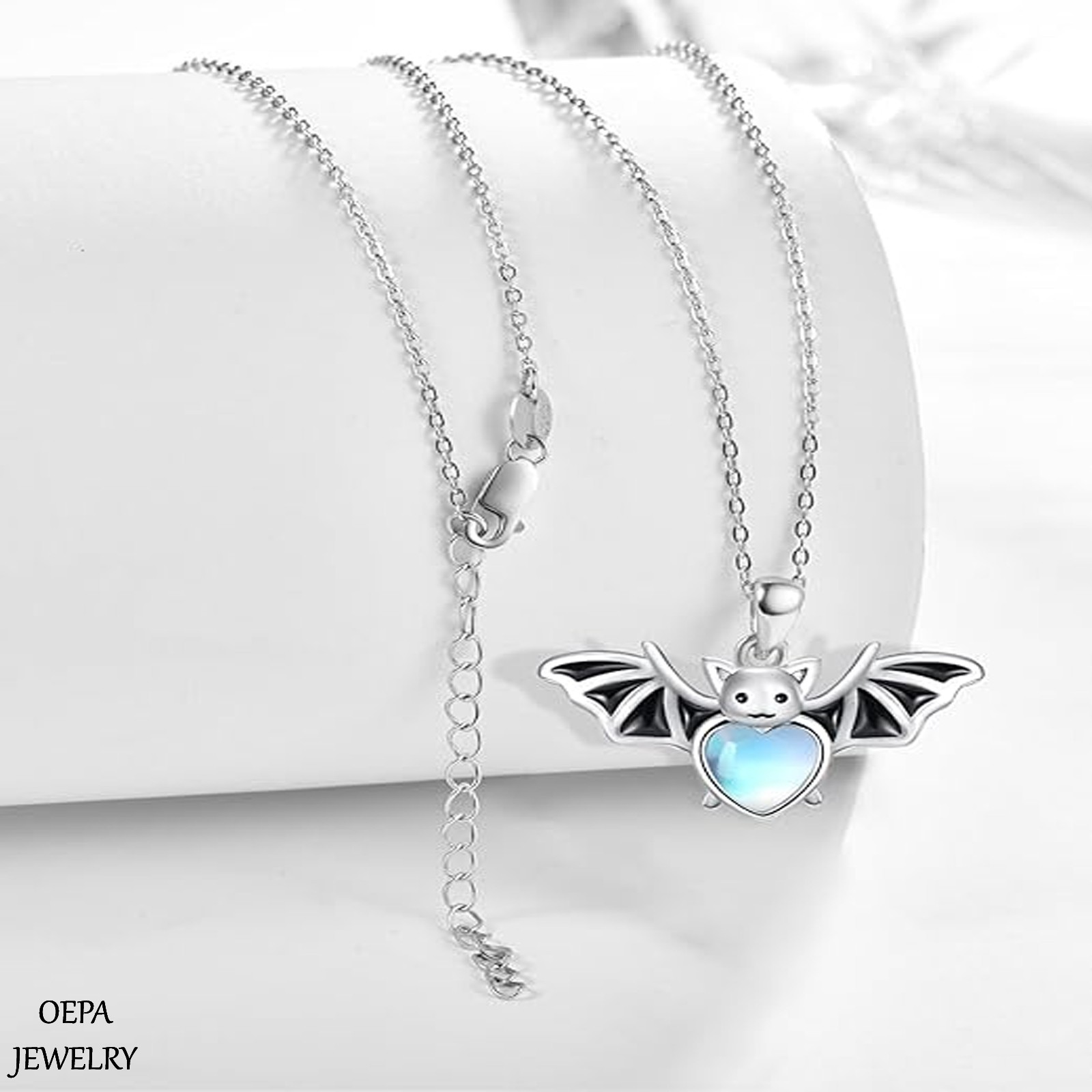925 Sterling Silver Halloween Bat Necklace Bat Necklace for Women Pendant