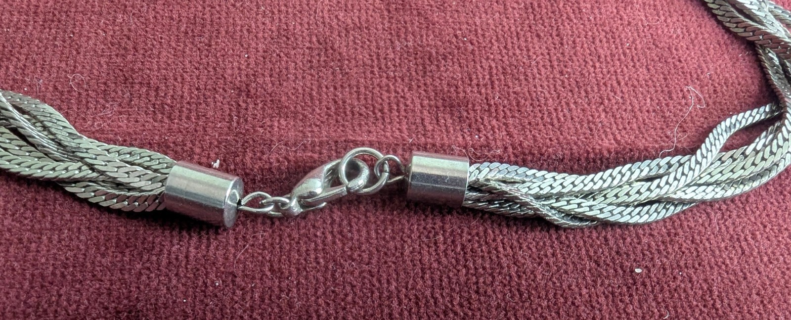 Sterling Silver 5 strand Braided Herring Bone Link Chain 25″ 56g