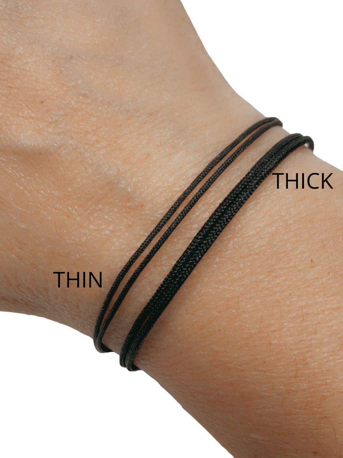 Mens Black Thick Cord Surfer Bracelet Men Unisex Beach Minimal Jewelry Gift