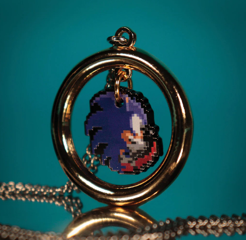 Sonic The Hedgehog Ring Necklace Official Sega Pendant Charm Collectible