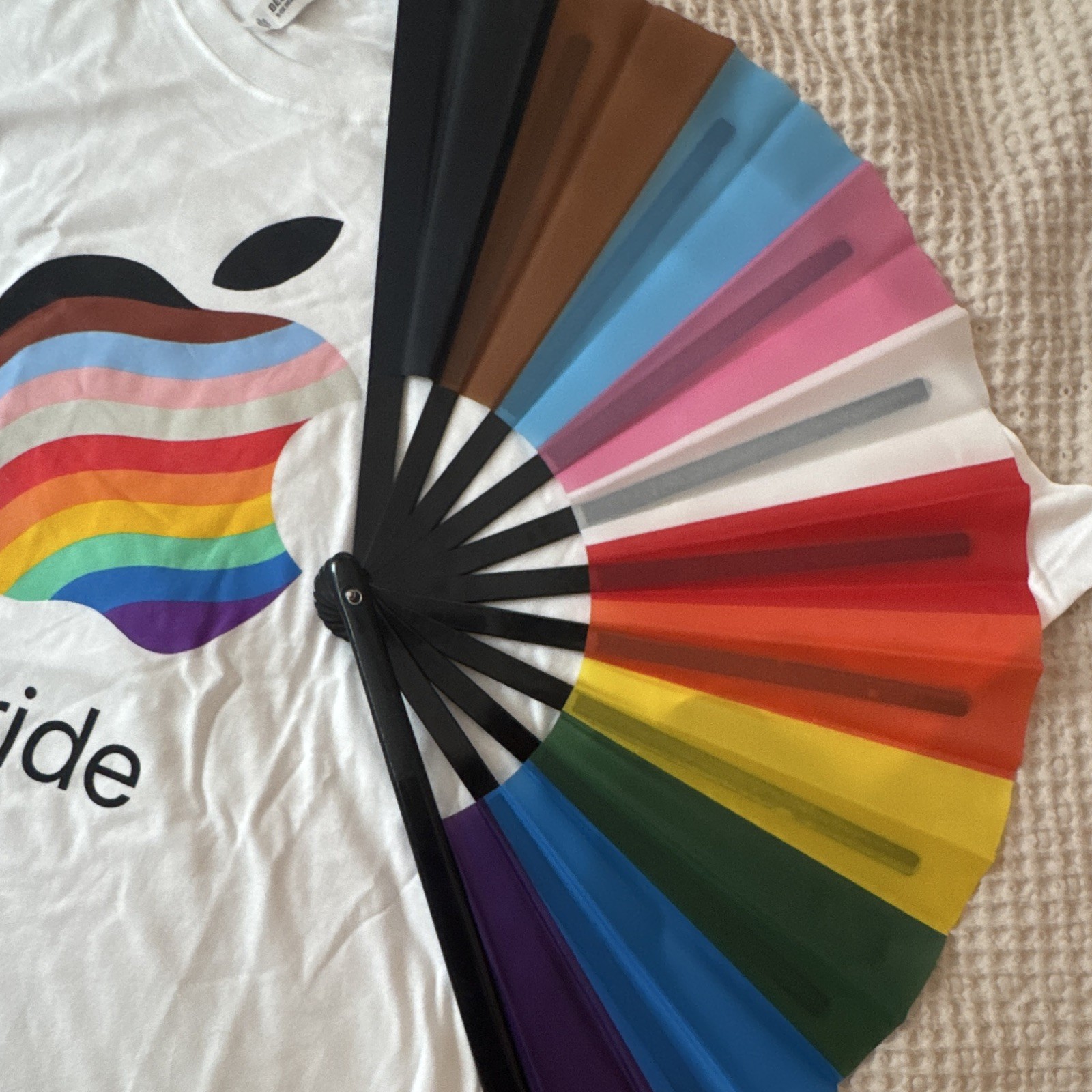 Original Apple Pride Collection Bundle – Rainbow Apple Pin, Rainbow Fan & Pride