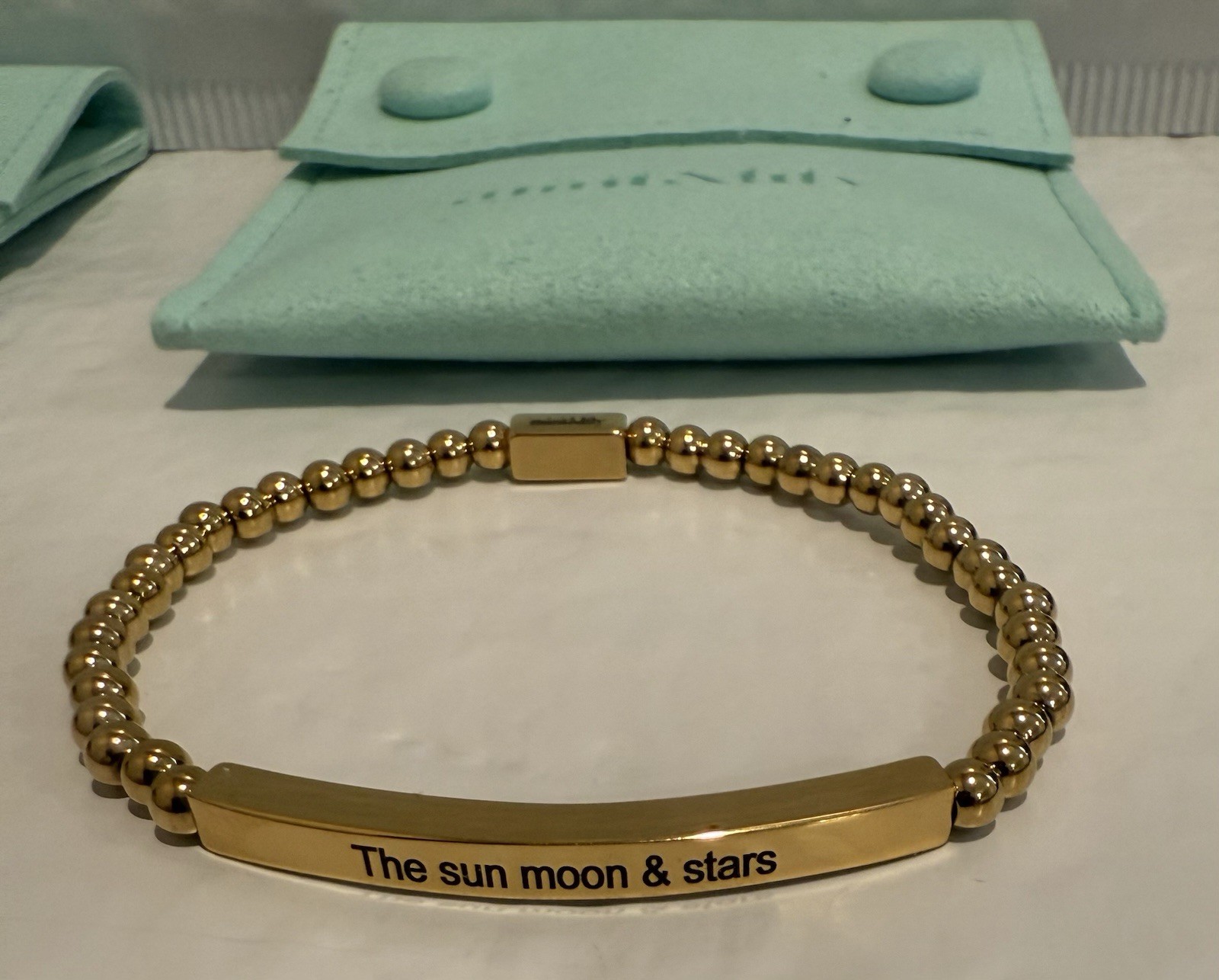 Mint And Lily 3X Gold Beaded Bracelet And Inspiration Bracelets 3 PC As Shown