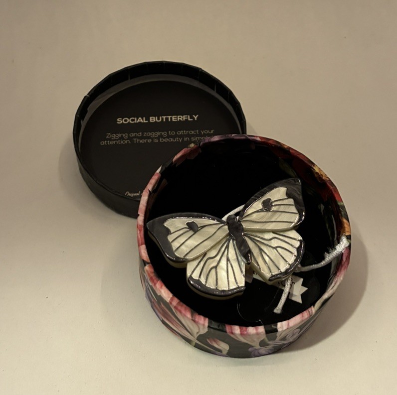 Erstwilder Social Butterfly Brooch A Floral Affair Collection Brand New Tags