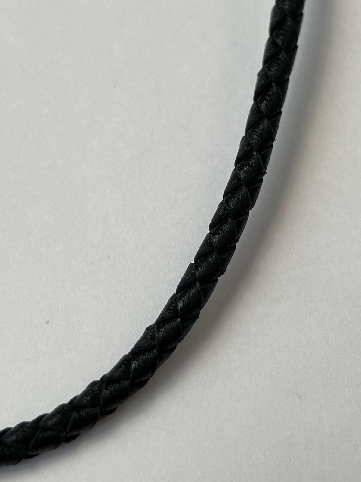 NIB Saint Laurent YSL Victorian Moon Black Braid Leather Pendant Necklace $1295