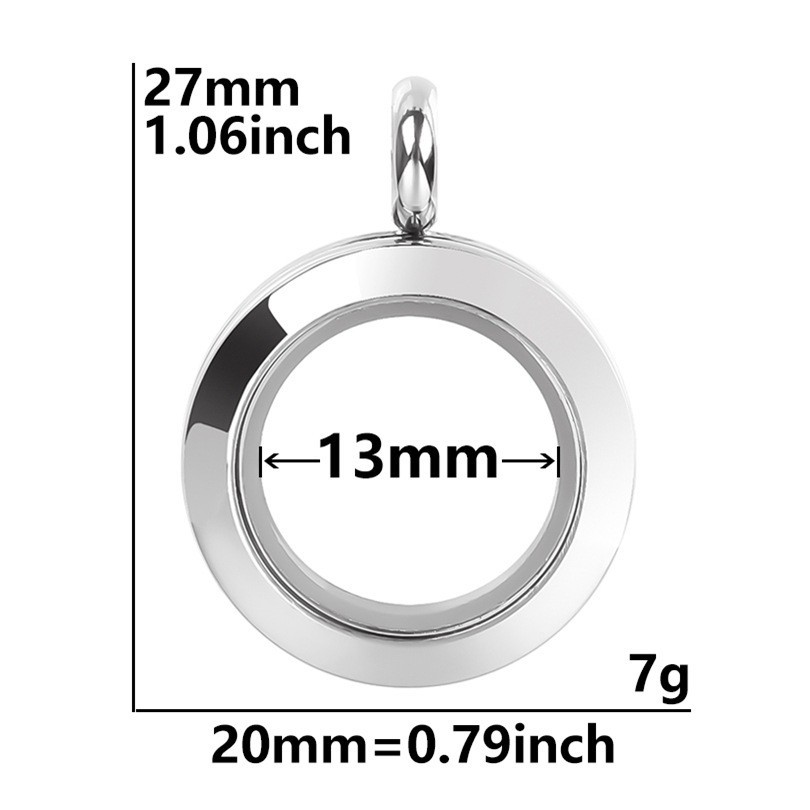 NEW FLOATING CHARMS LOCKET LIVING MEMORY PENDANT S.STEEL PERSONALISED
