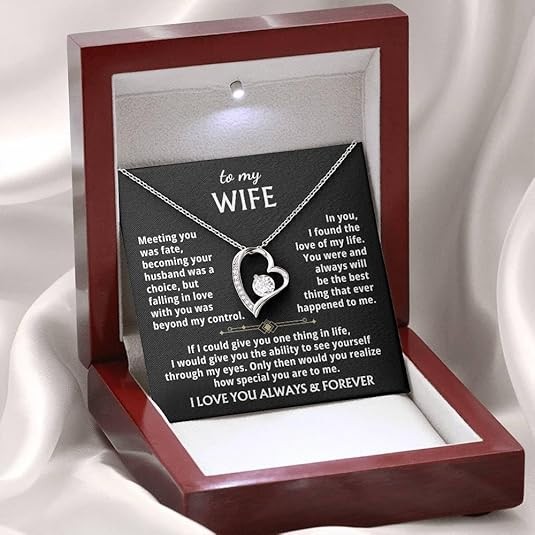 Jewelry to My Wife – the Best Thing That Ever Happened to Me, Forever Love Neckl