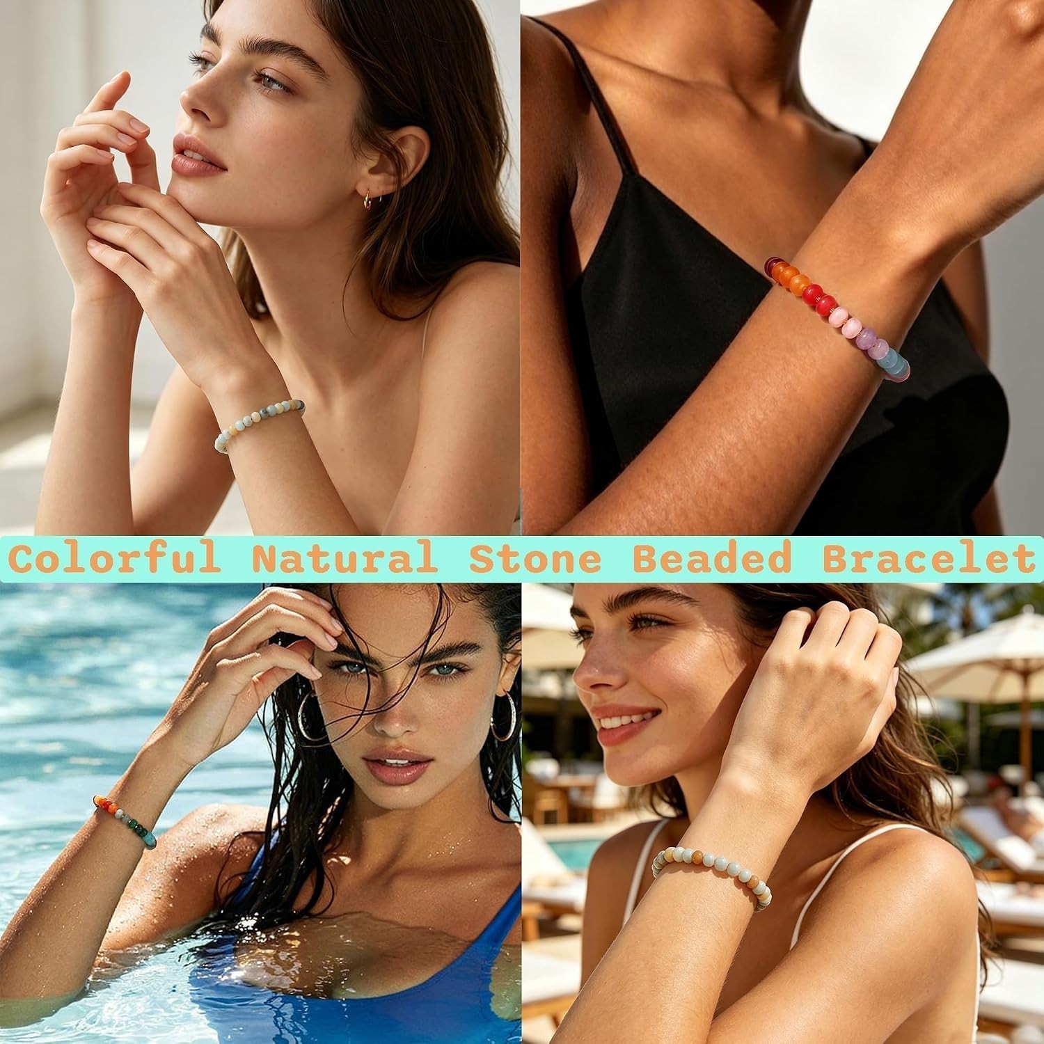 Elegant Handmade Stackable Bracelet for Women – Bright Gemstone Accessory