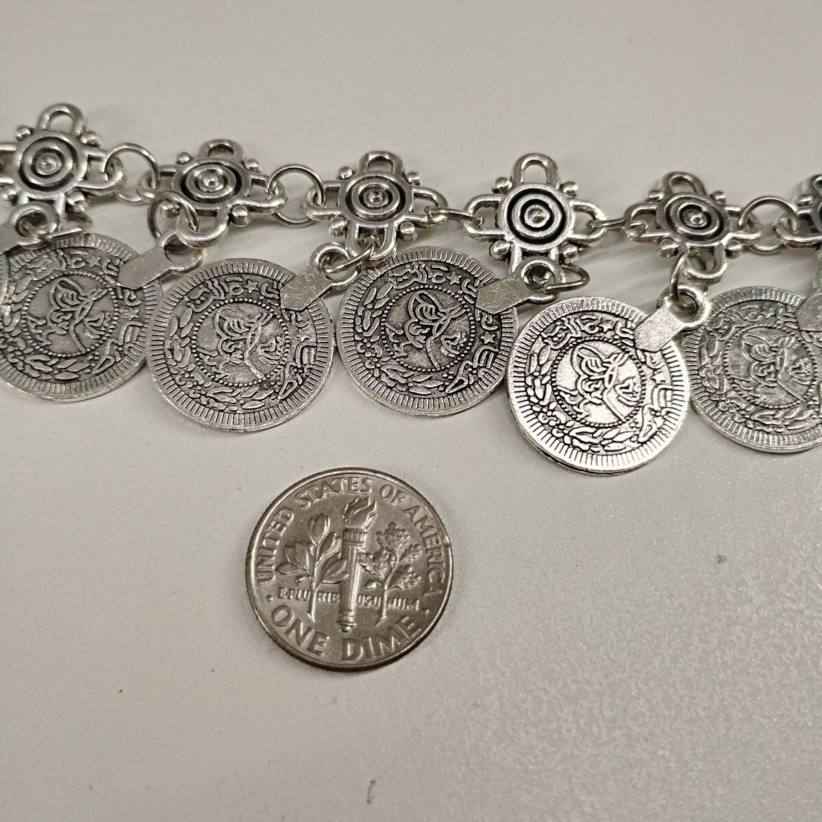 Jingling Coin Anklet Brass Plated 9″ – 10.5″ Fashion Jewelry