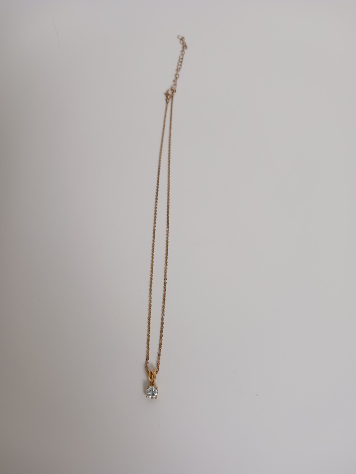 Goldtone Cubic Zirconia Necklace 16″-22″