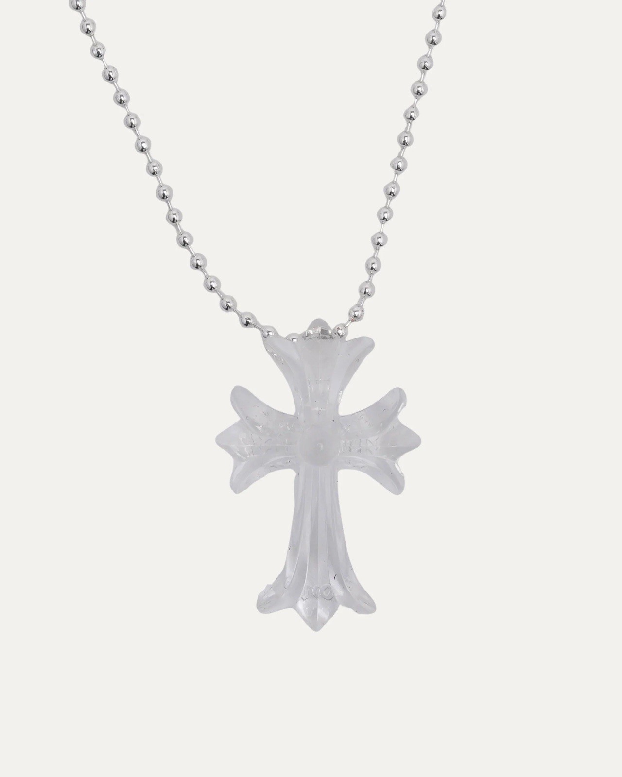 [Authentic] ♰ CHROME HEARTS ♰ CLEAR Silicone Cross Necklace *2025* Silichrome