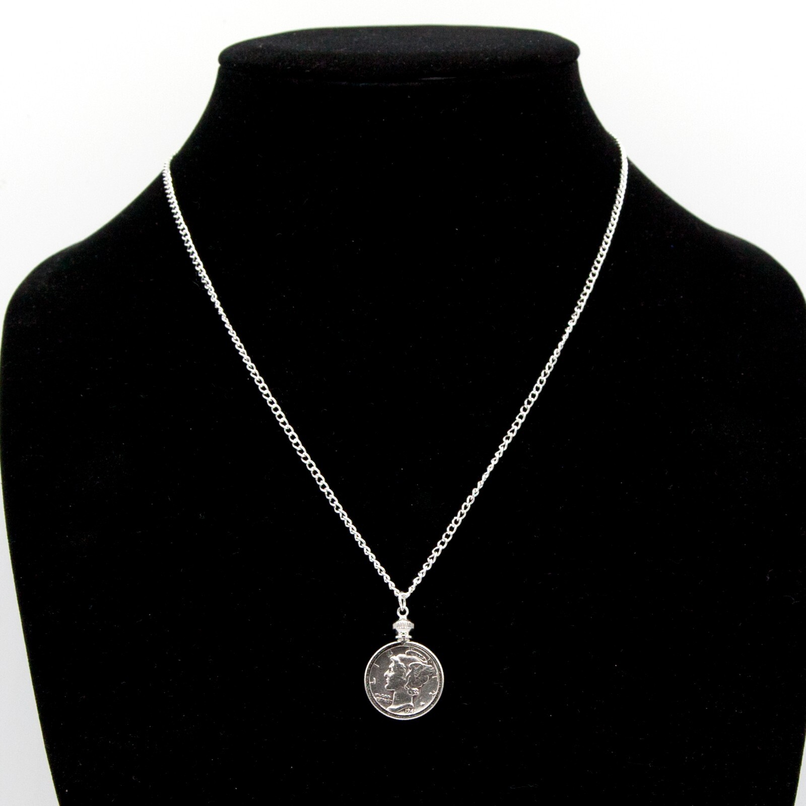 Custom Date Dime Necklace 25th 30th 35th 40th 45th 50th 55th 60th 65th bday