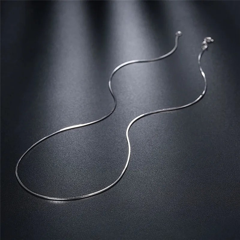 Men&Women’s 925 Sterling Silver Tarnish-Free Italian Snake Chain Necklace 16-24″