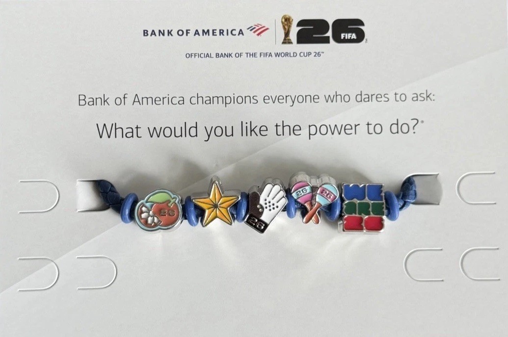 Bank Of America FIFA World Cup 26 MIAMI braided Charm Bracelet