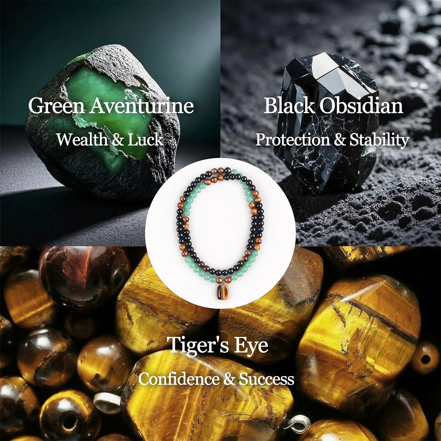 Luck Money Attraction Necklace & Tiger Eye Pendant for Women Men Friends Gifts