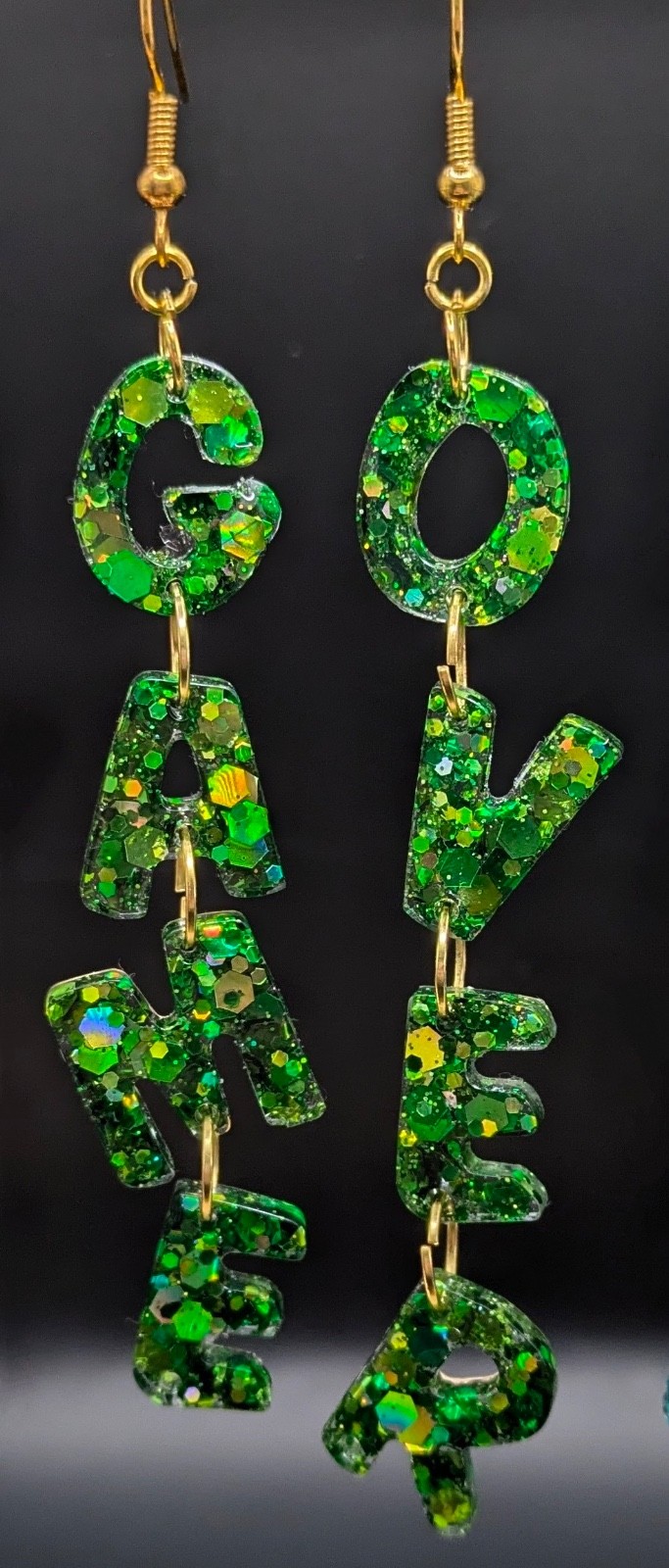 Glitter GAME OVER Earrings – Novelty X Box PlayStation Fun Gift For Gamers