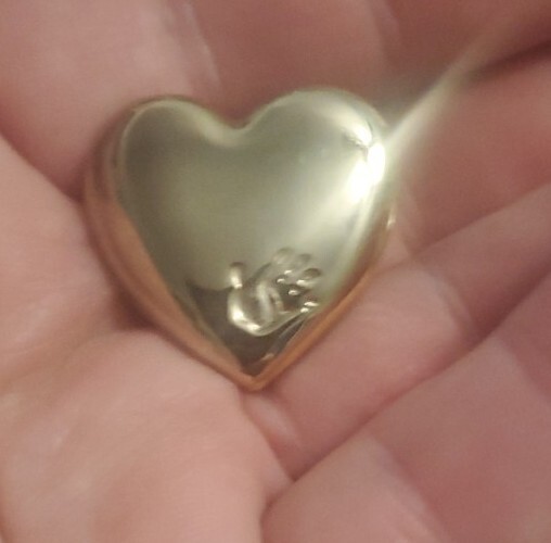VTG Gold Heart Variety Club Hand Lapel Pin Brooch Children’s Charity Campaign