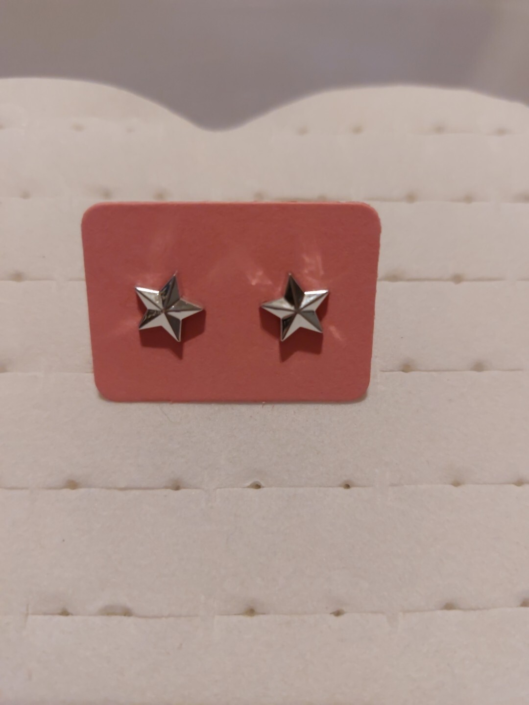 Silver Colour Star Stud Earrings (D229) New