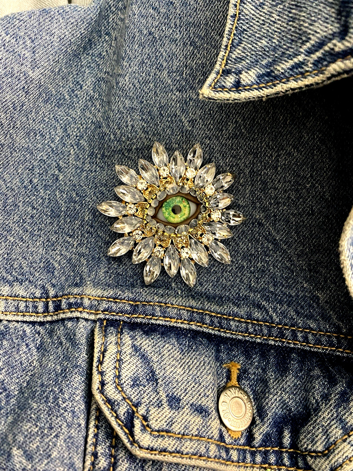 EVIL EYE BROOCH LARGE AMAZING !