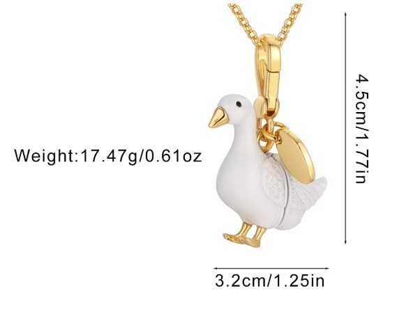 Juicy Couture 2010 Limited Edition White Goose with Golden Egg Charm Pendant