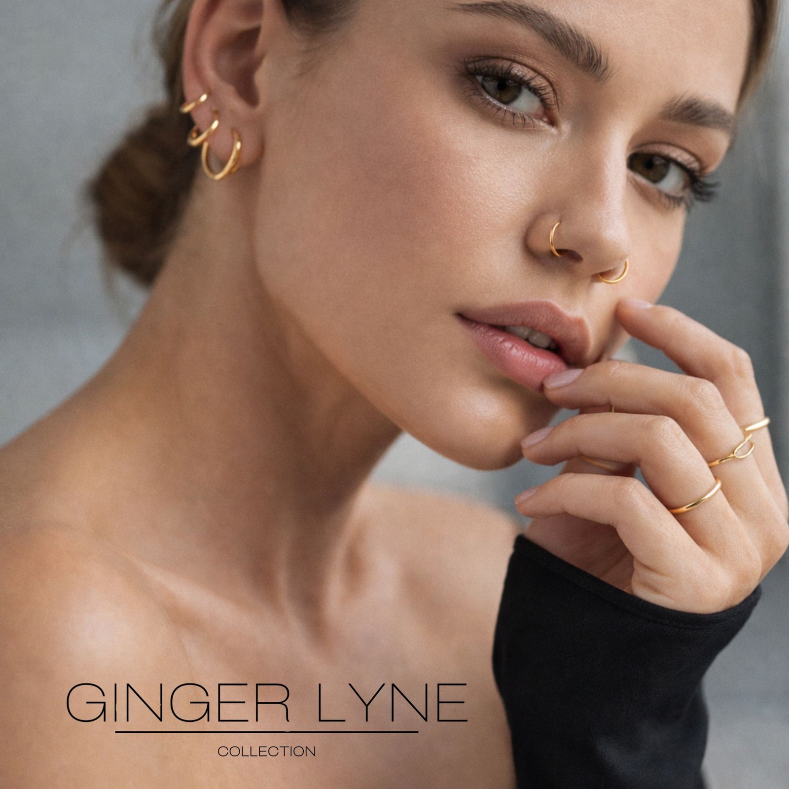 Thin Hoop Earrings Ginger Lyne 20 Gauge Stainless Steel Hinged Clicker for Lo…