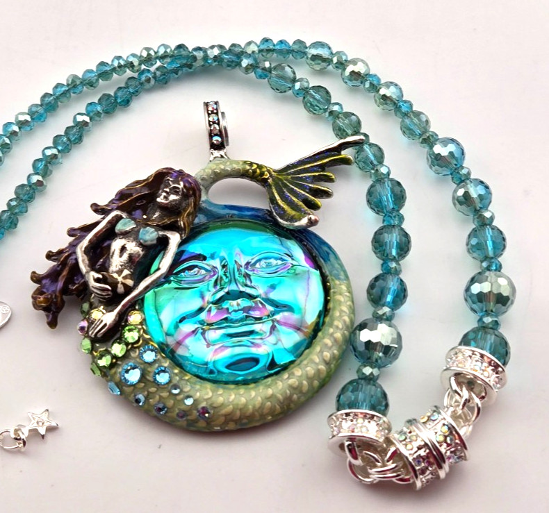 Kirks Folly Marina Mermaid Seaview Water Moon Wild Freedom ST Necklace SET #128