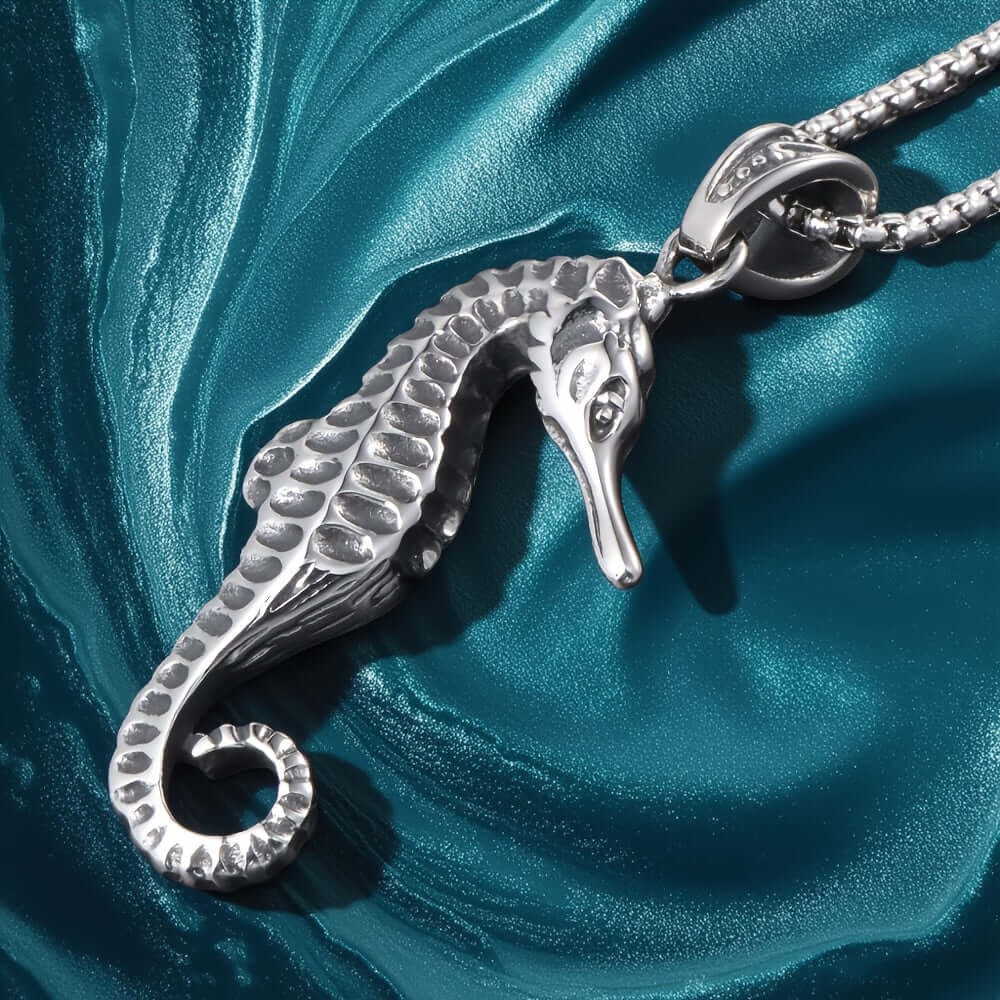 Ocean Seahorse Stainless Steel Pendant Necklace