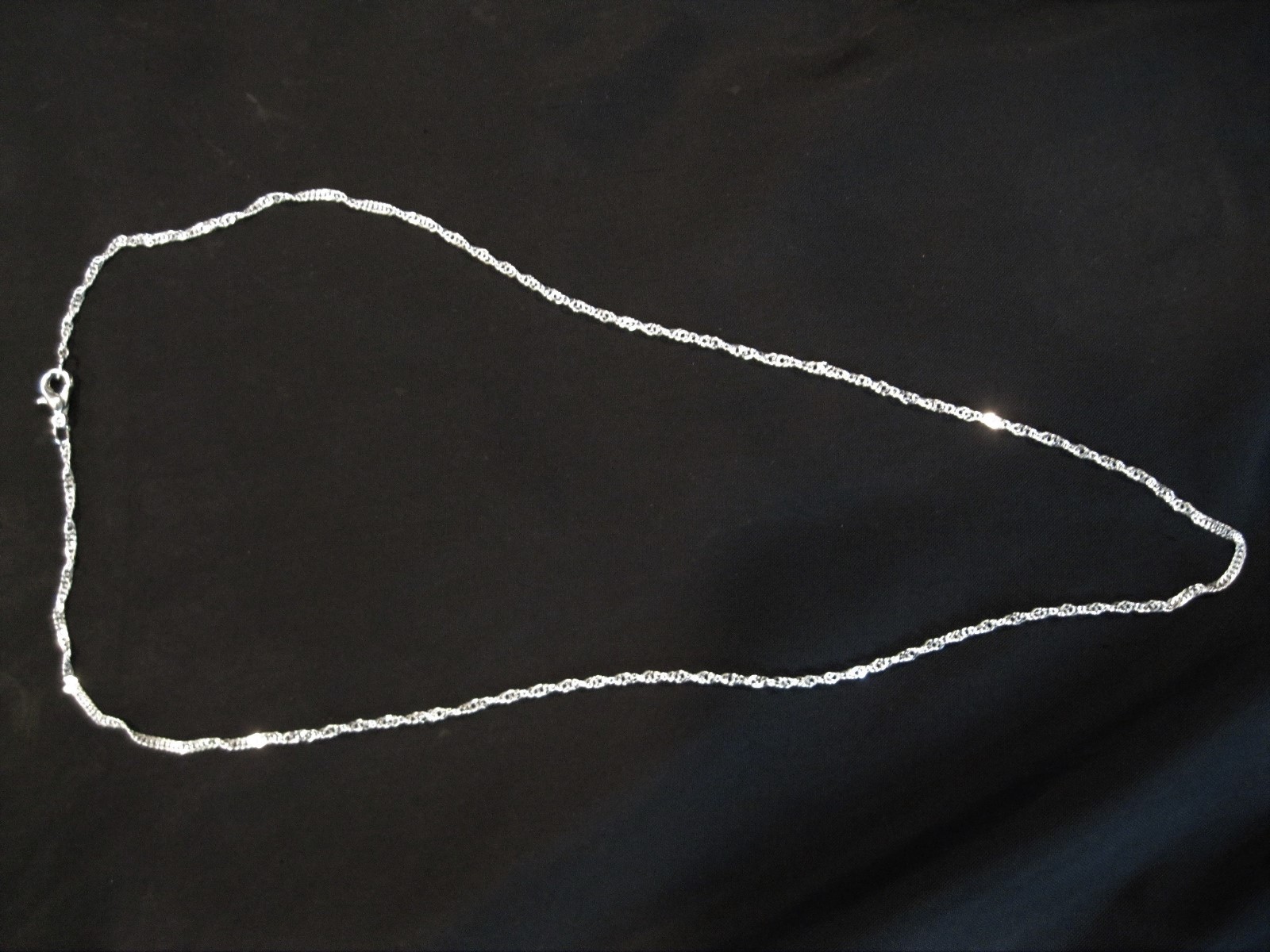 Sterling Silver fashion Jewelry 1.4mm Twisted Wave Chain 16″ Necklace