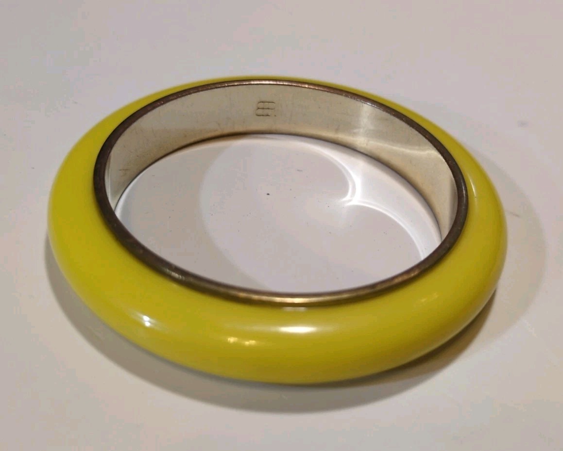 Banana Republic Yellow Bangle Acrylic Metal