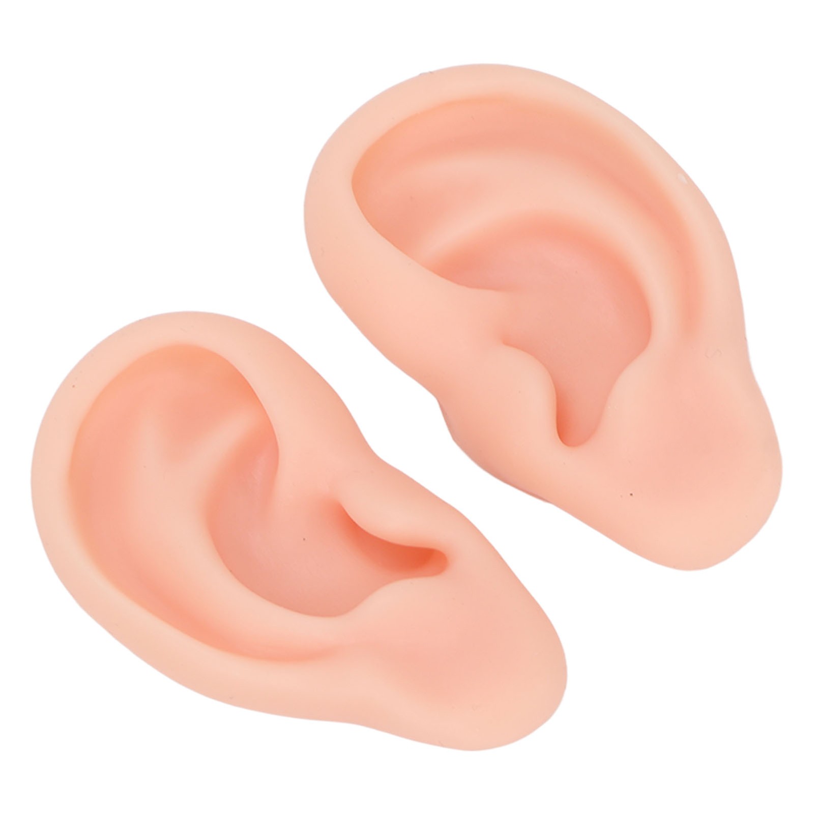 1 Pair Silicone Ear Model Soft For Piercing Exercise (Light Skin)