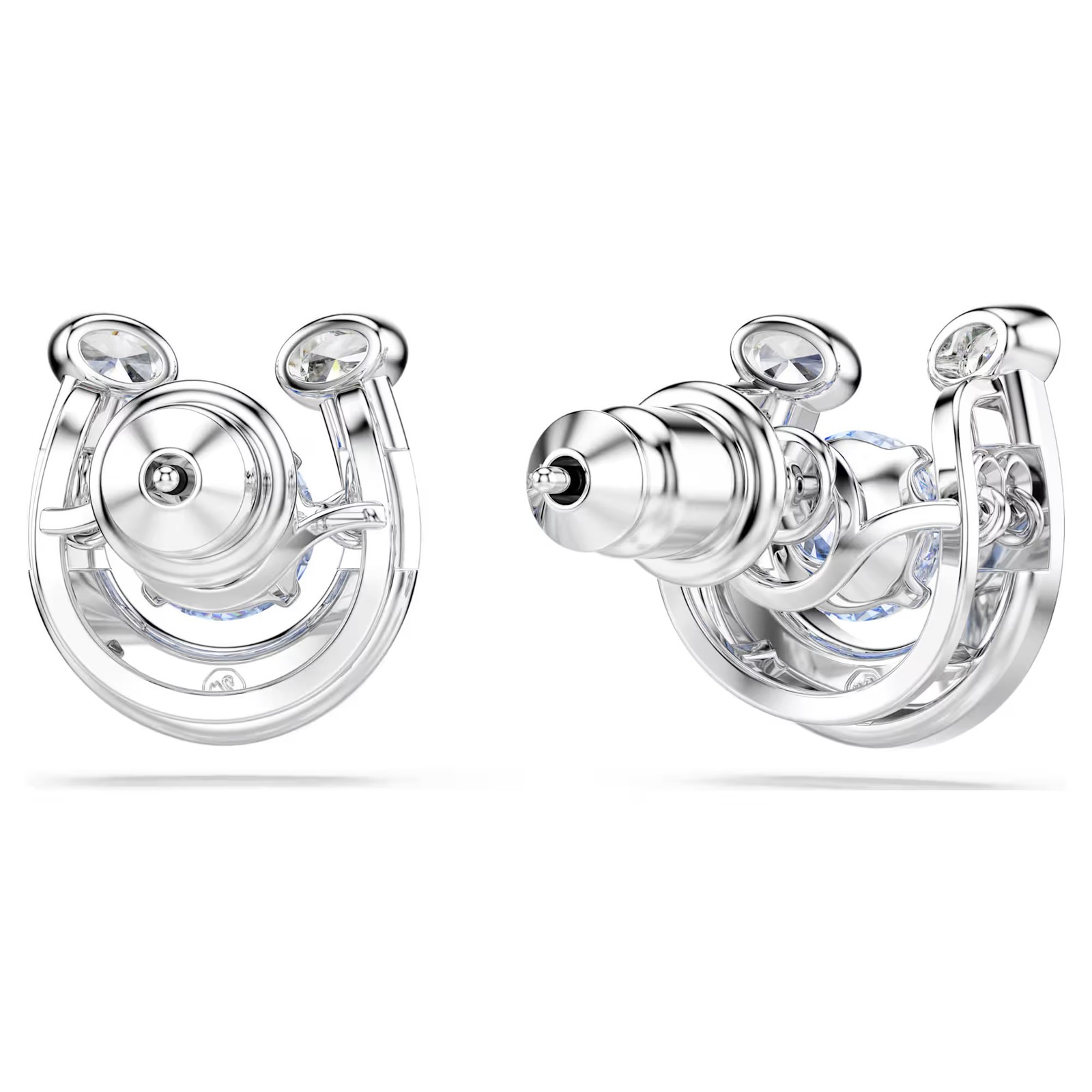 Swarovski Symbolica Stud Earrings, Horse Shoe, Blue, Rhodium Plated 5746563