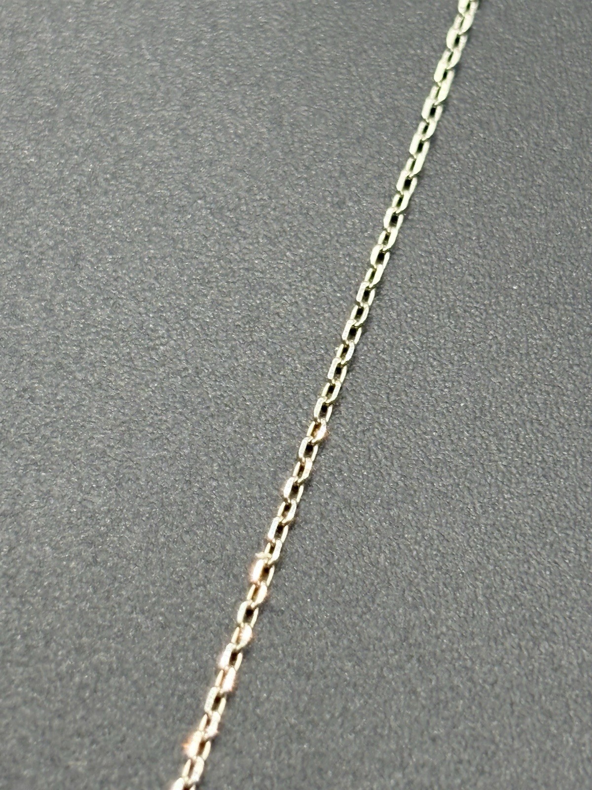 New Condition 18″ Sterling Silver Black Cubic Zirconia Paper Clip Necklace 925